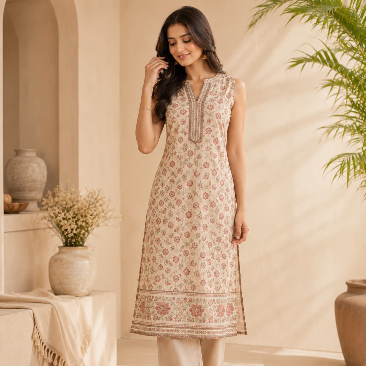 Sleeveless Short Kurti