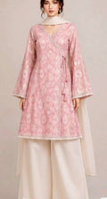 Blush Pink Printed Wrap Style Kurta