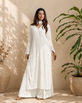 White Embroidered kurta set